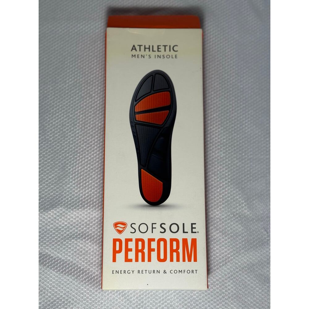 SofSole Perform Athletic Insoles Mens Size 7-8.5 | Energy Return & Comfort
